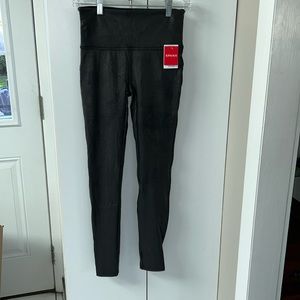 SPANX faux leather legging sz medium black